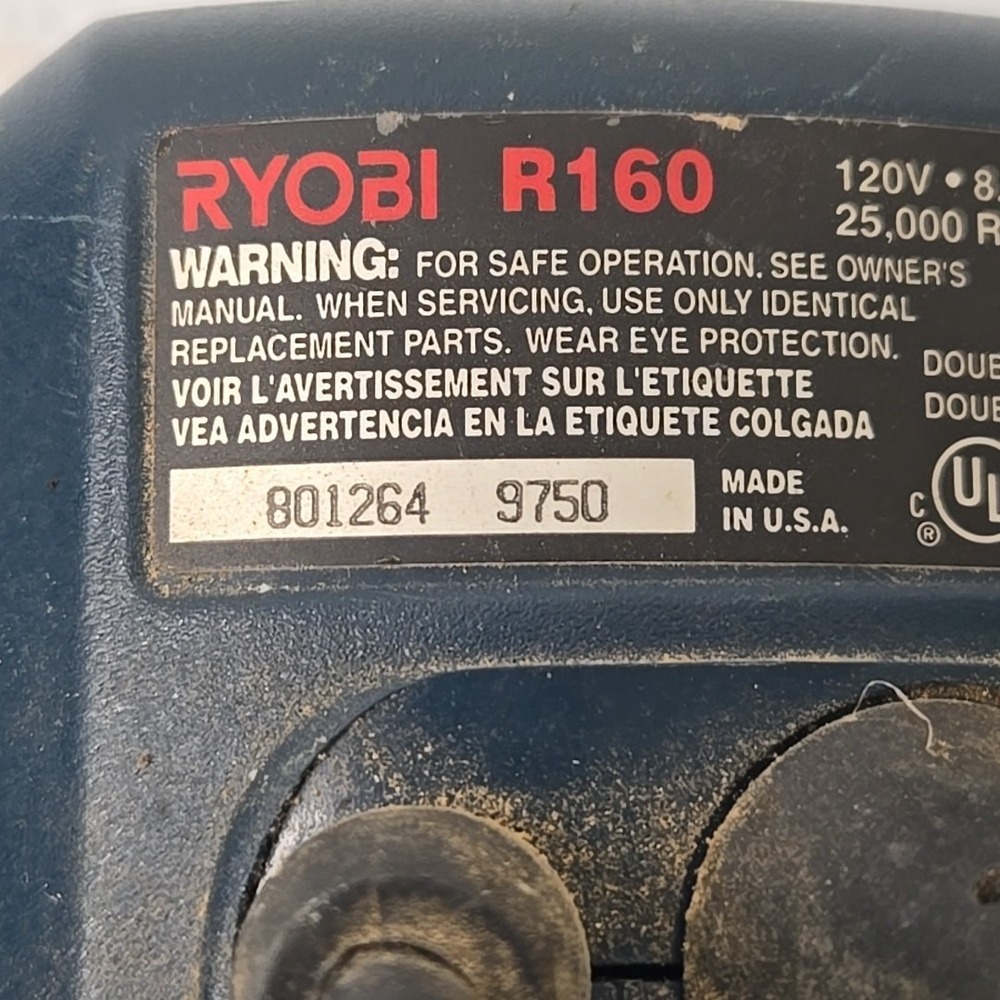 Ryobi R160  1 1/2 HP Router 25K rpm Tested - Picture 3 of 3